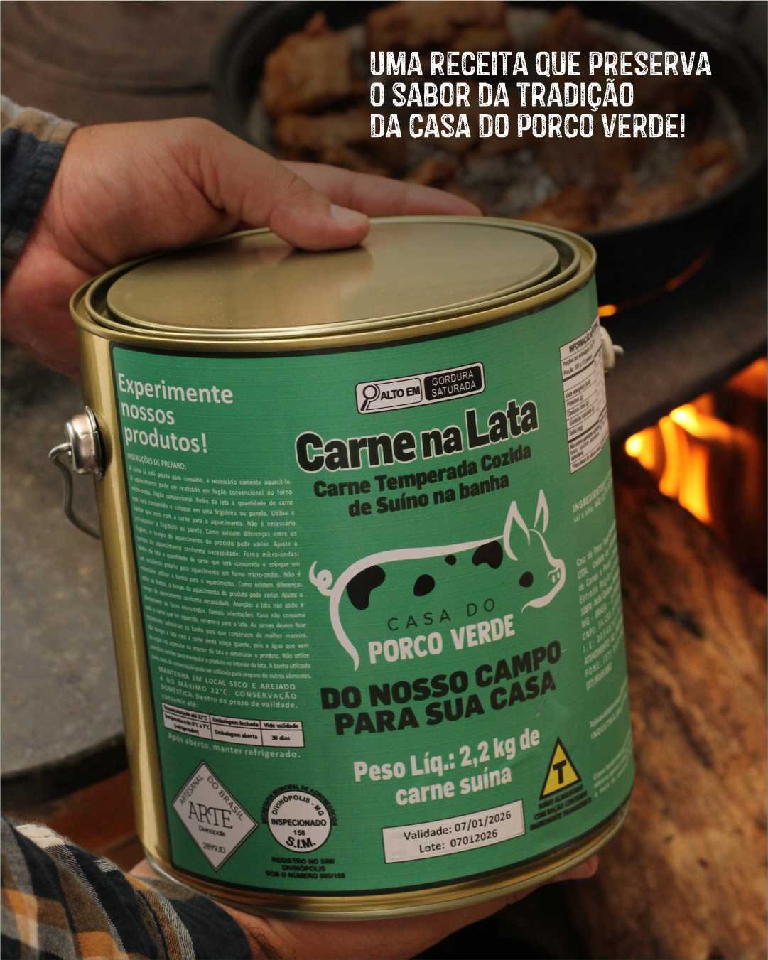 Lata da Carne na Lata Casa do Porco Verde